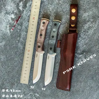 59-60HRC Высококачественный нож PSRK 14C28N лезвие Микарта ручка открытый EDC походный нож инструмент выживания охотничий тактический нож