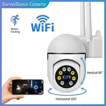 WiFi IP-камера с 4-кратным зумом, камера наружного наблюдения, Цветное ночное видение, Ai, обнаружение человека, Мини-камера видеонаблюдения