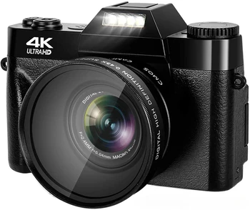 2023 Новая Цифровая камера 48MP 4K Камера для Видеоблогинга для YouTube 30 кадров в секунду WI-FI 16XZoom Видеокамера Камера для записи