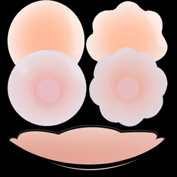 12шт многоразовых женских наклеек на грудь, невидимый силиконовый чехол для сосков, самоклеящиеся сексуальные наклейки на грудь без бретелек с открытой спиной