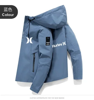 Уличная походная куртка для кемпинга 2023 Hurley, новая мужская весенне-осенняя дышащая водонепроницаемая ветровка с капюшоном, приключенческая куртка