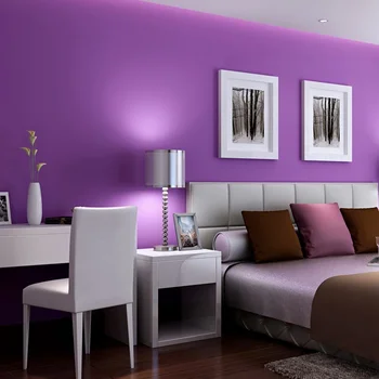 Фиолетовые обои фиолетовый современный простой сплошной цвет, однотонная спальня, гостиная, столовая, блестящая благородная фоновая стена
