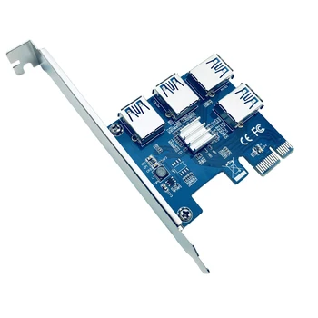 PCI-E PCI Express Riser Card от 1x до 16x от 1 до 4 Слот USB 3.0 Мультипликатор Концентратор Адаптер Для Майнинга Биткоинов Майнер Antminer BTC Riser