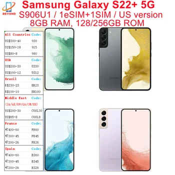 Samsung Galaxy S22 + 5G S906U1 S22 Plus Оригинальный 6,6 