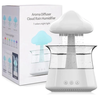 Диффузор эфирного масла для увлажнения воздуха Cloud с 7 цветными светодиодными лампами, Увлажнитель воздуха для домашнего офиса