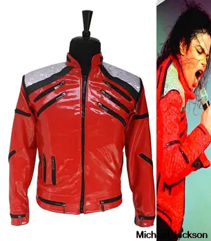 Горячая Панк Красная Молния Майкл Джексон MJ Beat It Повседневная сшитая на заказ Куртка в американском модном стиле, Верхняя одежда, Имитация 3 цветов