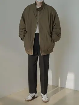 Высококачественная Куртка-бомбер Мужская Женская Негабаритная Уличная одежда в стиле Харадзюку, Куртки-авиаторы, Эстетическое корейское Модное пальто 2000-х годов