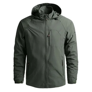 Весенне-осенняя тактическая военная куртка, мужская водонепроницаемая ветрозащитная многофункциональная карманная повседневная куртка с капюшоном, мужские большие размеры M-5XL