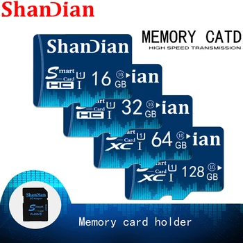 SHANDIAN Smart SD Card 32GB TF Флэш-карта для телефона и Камеры Mini Smart SD Card 64GB 16GB 128GB Class 10 Бесплатный Считыватель подарочных карт