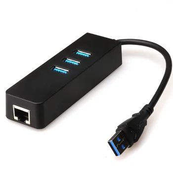Адаптер USB 3.0 Ethernet с 3 портами USB 3.0 концентратор USB Rj45 Gigabit Ethernet Lan 10/100/1000 Мбит/с Сетевая карта для ноутбука Macbook