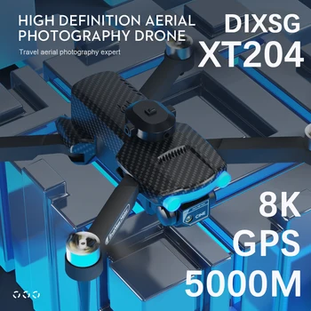 DIXSG XT204 Drone 8K Двойная Профессиональная HD Камера Для Обхода препятствий WIFI FPV Оптический Поток Бесщеточный Радиоуправляемый Дрон Складной Квадрокоптер