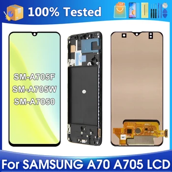 A70 Super AMOLED Для Samsung Galaxy A70 A705 A705F ЖК-дисплей Дисплей Сенсорный Экран Сенсор Планшета Assesmbly Замена Панель Запчасти