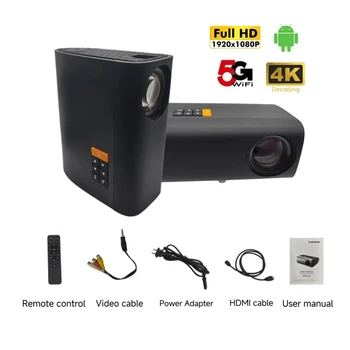 Умный WIFI 3D ЖК-видео Full HD 1080P, светодиодный проектор для домашнего кинотеатра, 4K Proyector (еще 40 долларов США для Android)