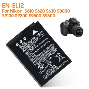 Сменный Аккумулятор EN-EL12 Для Nikon S620 S630 S71 S610C S8200 S9100 S9500 S9600 S9200 P300 Keymission 360 170 S9900 A900 AW130