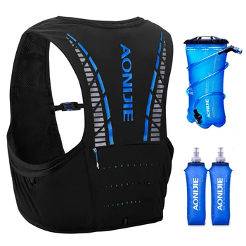 AONIJIE, Мужской Женский рюкзак для бега по тропе, 5л, легкий Походный гоночный Велосипедный марафон, жилет для гидратации, рюкзак, дополнительные бутылки