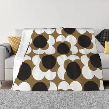 Обои Orla Kiely, Одеяла с 3D Принтом, Удобное Мягкое Фланелевое Зимнее Одеяло с цветочным рисунком в стиле Ретро для дивана, уличной кровати