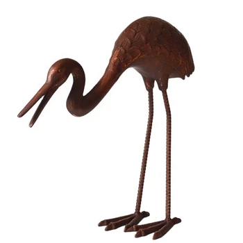 Чугунный античный коричневый садовый металлический кран украшение птица для дома и сада