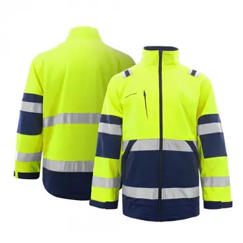 1 шт. Мужская уличная ветрозащитная одежда для осени и зимы, куртка со светоотражающей полосой, рабочая одежда, плюшевая теплая куртка