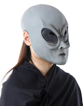 Маска инопланетного террора, Латексная мягкая маска для лица на Хэллоуин, День призрака, Бесплатная доставка