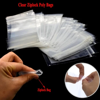 BOG-Прозрачный пластик толщиной 0,16 мм Различных размеров из Поли-Зиплока, сумки на молнии, многоразовые подарочные/ ювелирные сумки, закрываемые пакеты