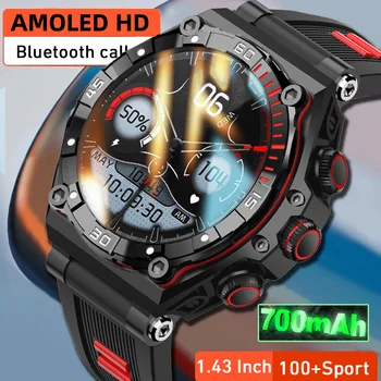 700 мАч Спортивные Часы 466 *466 AMOLED Экран Смарт-Часы Для Мужчин IP68 Водонепроницаемый 2023 Bluetooth Вызов Смарт-Часы Мужские Умные Часы