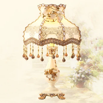 Настольная лампа в европейском стиле в стиле ретро, Милый Модный домашний светильник, теплое и романтическое прикроватное освещение