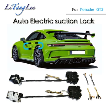 Привод для Мягкого закрытия Дверной защелки автомобиля, Привод для блокировки прохода, Автоматическое Электрическое Поглощение, Бесшумный доводчик всасывания Для Porsche GT3 2014 ~ 2021