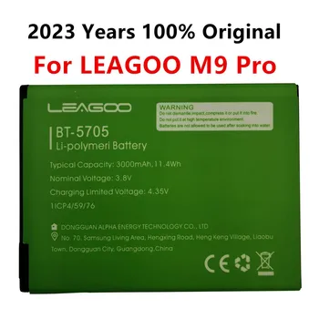 2023 Года 100% Оригинальный Новый Аккумулятор BT-5705 3000 мАч Для LEAGOO M9 Pro M9Pro BT-5705 Мобильного Телефона Smart Parts Bateria
