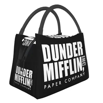 Офисное телешоу Dunder Mifflin Paper Company, сумка для ланча, Женский холодильник, Термоизолированный ланч-бокс для школьной работы, сумки для пикника