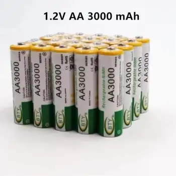 Батарея AA 3000 мАч 1,2 В Аккумуляторная батарея AA 3000 мАч NI-MH 1,2 В Аккумуляторная батарея 2A Baterias 3000 + Бесплатная доставка