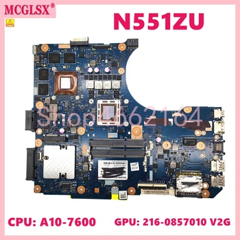N551ZU с процессором: A10-7600P Графический процессор: R9-280X/V2G Материнская плата для ноутбука ASUS N551ZU N551Z Материнская плата ноутбука 100% протестирована, работает нормально