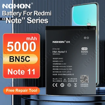 Аккумулятор NOHON BN5C для Redmi Note 11 10 9 8 Pro 7 5 4 4X BM57 BN46 BN62 BN4A BN5A BM5A BM4W BM4S Bateria для Redmi 10X