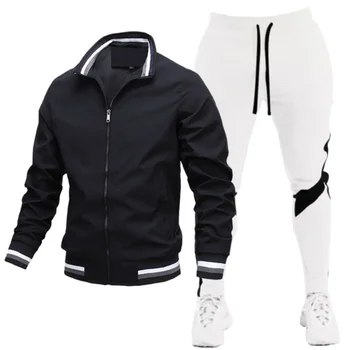 Комплект куртка + брюки для бега Спортивная мужская одежда