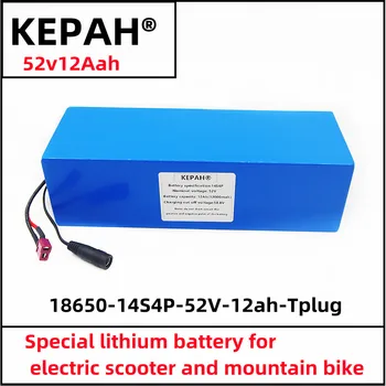 Универсальный литиевый аккумулятор 52V12ah подходит для электрических велосипедов, скутеров, горных велосипедов и зарядных устройств мощностью 250-1000 Вт +