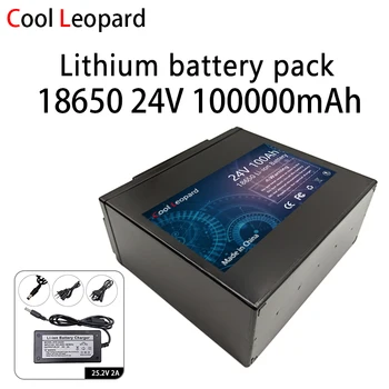 Новый Литий-ионный аккумулятор 6S5P 18650 24V 100Ah, для Солнечной энергии и электромобиля, Литий-ионный аккумулятор + зарядное устройство 25,2 V