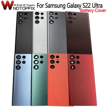 Высокое Качество Для Samsung Galaxy S22 Ultra S908B S908U S908W S908N S9080 908E Задняя Крышка Батарейного отсека, Корпус, Запасные Части