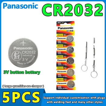 Оригинальный Panasonic CR2032 DL2032 ECR2032 Кнопочный Литиевый Аккумулятор Для Электронных Часов Со Светодиодной Подсветкой Игрушечный Ключ От Автомобиля Пульт Дистанционного Управления