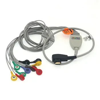DMS 300-3 300-3A 300-4A 300-4MGY-H3 H3M 10-проводный кабель ЭКГ Холтера Snap IEC