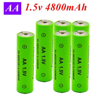 Batterie 1.5V AA 4800mAh rechargeable  nouveau modèle, lampe LED, jouet MP3, nouvelle base, distribution gratuite