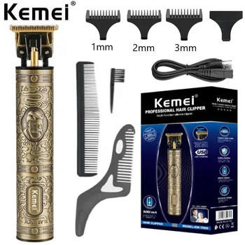 Kemei KM-700D Профессиональная Машинка для стрижки волос, Парикмахерская Машинка для стрижки волос в стиле Ретро Будды, Беспроводная электрическая машинка для стрижки волос
