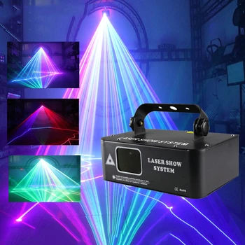 Праздничное Сценическое Устройство 90-240 В RGB 3D DJ Оборудование Дискотека Рождественский Свадебный Проектор Полноцветный Сканирующий Свет 500 МВт Лазерный луч