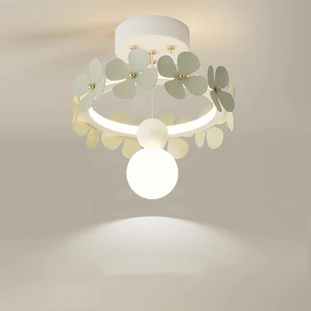 Aipaite современный скандинавский зеленый/белый стеклянный потолочный светильник для прохода в прихожую, светодиодная люстра для гостиной, спальни