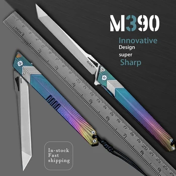 M390 Японский Стиль CEO Складной Карманный Нож Титановая Ручка с Ножнами EDC Инструмент Тактическое Выживание Самооборона Походные Ножи