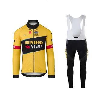 ВЕСНА-ЛЕТО 2023, Велосипедная майка JUMBO VISMA TEAM, Велосипедная одежда с длинным рукавом И нагрудниками Ropa Ciclismo