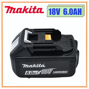 Makita 100% Оригинальный Аккумулятор Для Электроинструмента 18V 6000mAh Со Светодиодной литий-ионной Заменой LXT BL1860B BL1860 BL1850