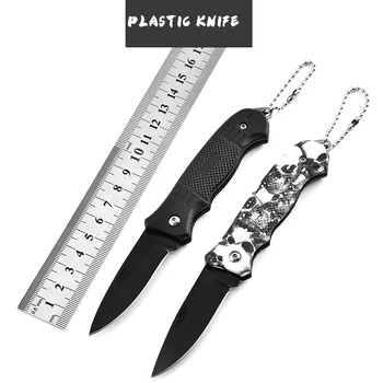 Портативный складной нож для выживания на открытом воздухе, мини-нож для самообороны из нержавеющей стали, удобный пластиковый нож для улицы