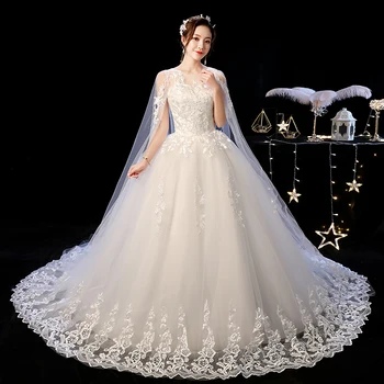 Свадебное платье 2023 Новое Элегантное Придворное Платье С Кружевной Вышивкой, Винтажное Свадебное платье Принцессы, Плюс Свадебные платья Szie