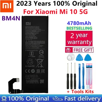 100% Подлинная Оригинальная Замена Телефона 4780 мАч Аккумулятор BM4N Для Xiaomi Mi 10 5G Mi10 Bateria Батареи + Подарочные Инструменты
