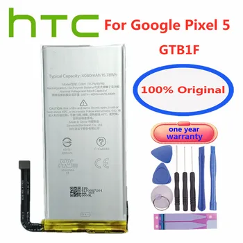 Оригинальный 4080 мАч GTB1F Сменный Аккумулятор Для HTC Google Pixel 5 Pixel5 Smart Mobile Phone Литий-ионный Полимерный Batteria GD1YQ GTT9Q