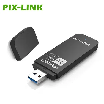 PIXLINK LV-UAC04 1200 Мбит/с USB WiFi Адаптер Dongle Беспроводная сетевая карта переменного тока 5 ГГц и 2,4 ГГц Двухдиапазонный USB3.0 Адаптер для ПК Windows